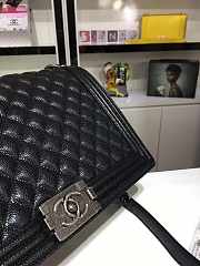 Chanel Large Boy Bag Black Caviar Leather With Silver&Gold Hardware 30cm - 6