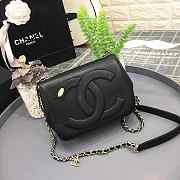 CohotBag chanel new sheepskin small square bag black - 1