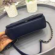 CohotBag chanel new sheepskin small square bag dark blue - 3