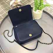 CohotBag chanel new sheepskin small square bag dark blue - 6