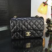 CohotBag chanel caviar lambskin leather flap bag black gold/silver 20cm - 6