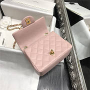 Chanel Caviar Classic Flap Handbag Pink Gold 17cm - 2