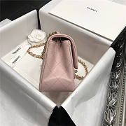 Chanel Caviar Classic Flap Handbag Pink Gold 17cm - 3