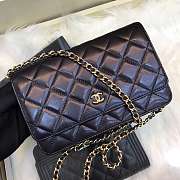 Chanel Woc Wallet On Chain Black Lamskin Gold - 1