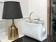 FENDI | Mini Peekaboo Soft  White Sheepskin Handbag  - 23cm - 2