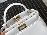 FENDI | Mini Peekaboo Soft  White Sheepskin Handbag  - 23cm - 6