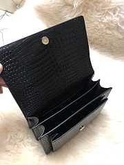 YSL Monogram Sunset In Embossed Crocodile Shiny - 22cm - 5