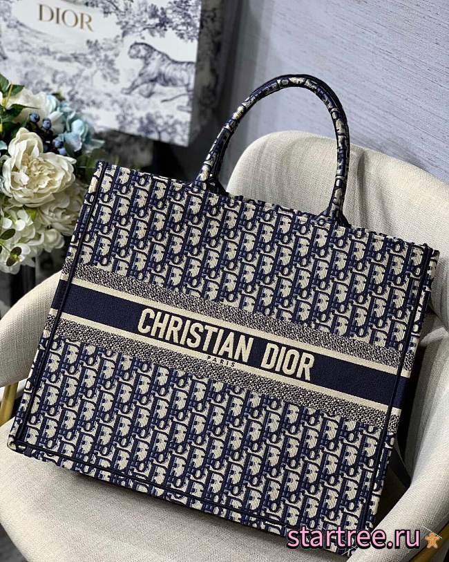 Dior | Book Tote Blue Oblique M1286 - 1