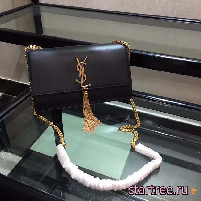 YSL| Monogram Kate With Gold Tassel Black - 24cm x 14cm x 4.5cm - 1