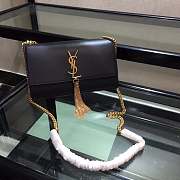 YSL| Monogram Kate With Gold Tassel Black - 24cm x 14cm x 4.5cm - 1