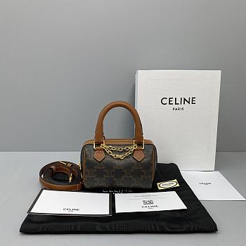 celine mini boston in brown 60043