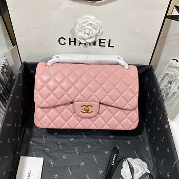 Chanel Lambskin Classic Flap Bag Pink - 30cm