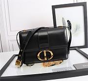 Dior 30 Montaigne Calfskin Black Bag- D6712 -24x17x8cm - 1