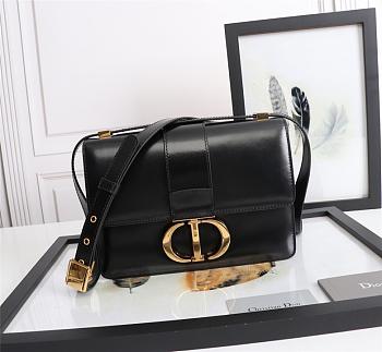 Dior 30 Montaigne Calfskin Black Bag- D6712 -24x17x8cm