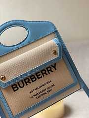 Burberry Two-tone Canvas and Leather Pocket Bag- 80317461 -23x7x18cm - 2