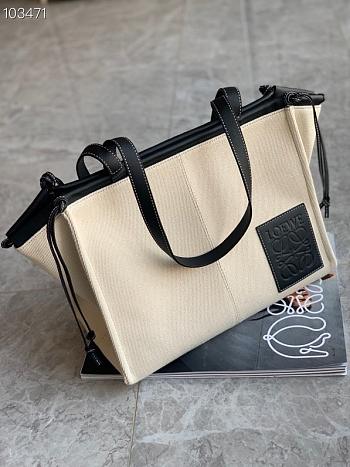 Loewe tote bag in canvas and calfskin 330.02AB90 35x27x19cmcm