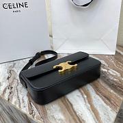 Celine Triomphe In Shiny Calfskin Black- 194143bf4 -(20x10x4cm) - 5