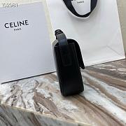 Celine Triomphe In Shiny Calfskin Black- 194143bf4 -(20x10x4cm) - 4