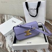 Celine Triomphe Grey Lavender In Shiny Calfskin- 194143BF4 (20x10x4cm) - 3