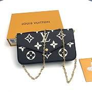 Louis Vuitton Félicie Pochette Black/Beige M80482 - 21x12x3cm - 1
