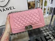 Chanel Boy Flap Bag Pink Lambskin Medium- A67086 - 25×15 ×7.5cm - 5