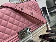 Chanel Boy Flap Bag Pink Lambskin Medium- A67086 - 25×15 ×7.5cm - 6