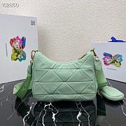 Prada Padded Calfskin Shoulder Bag in Green - 1BC151 - 24x17x7cm - 5