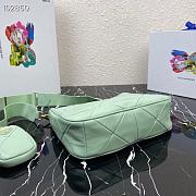 Prada Padded Calfskin Shoulder Bag in Green - 1BC151 - 24x17x7cm - 3