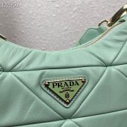 Prada Padded Calfskin Shoulder Bag in Green - 1BC151 - 24x17x7cm - 2