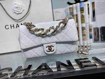 Chanel Flap Bag With Large Bi-Color Chain - AS1353 - 16x24x6cm