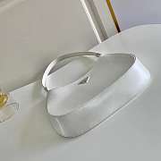 Prada Cleo Brushed White Leather Shoulder Bag - 1BC499 - 22x6x27cm - 2