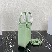 Prada- Small Brushed Leather Mint Tote- 1BA331 -17.5x15x5cm - 2
