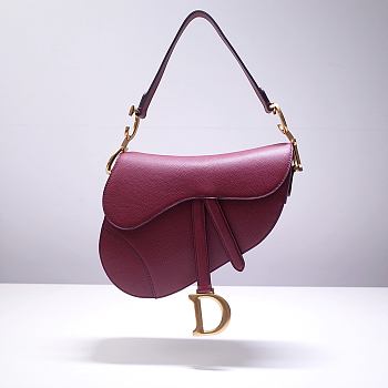 Dior Saddle Red Bag- M0446C - 21x18x5cm