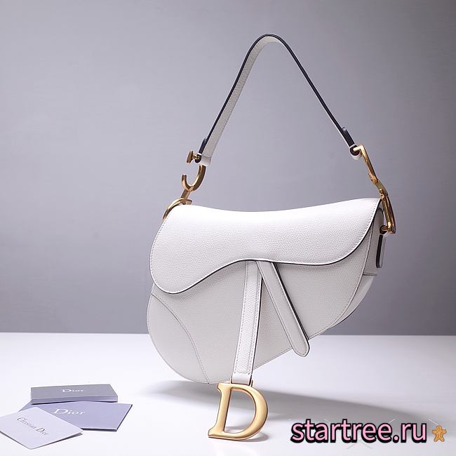Dior Saddle White Bag- M0446C - 25.5 x 20 x 6.5 cm - 1
