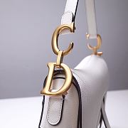 Dior Saddle White Bag- M0446C - 25.5 x 20 x 6.5 cm - 5