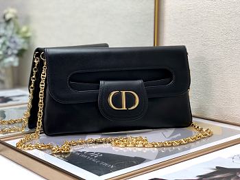 Medium Diordouble Bag Indigo Black Gradient Calfskin - M8641U - 28x16.5x3cm