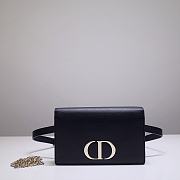 Dior 30 Montaigne 2 In 1 Pouch Black Belt Bag - 19 x 12.5 x 4 cm - 1