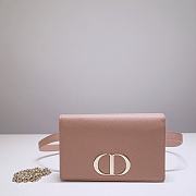 Dior 30 Montaigne 2 In 1 Pouch Pink Belt Bag - 19 x 12.5 x 4 cm - 1