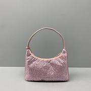 Prada_Satin Artificial Crystals Pink bag 1NE515_2AWL_F0T7O 22x12x6cm - 4