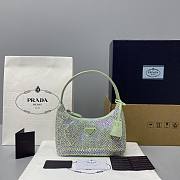 Prada_Satin Artificial Crystals Green Bag 1NE515_2AWL_F0T7O 22x12x6cm - 1