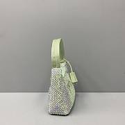 Prada_Satin Artificial Crystals Green Bag 1NE515_2AWL_F0T7O 22x12x6cm - 2