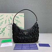 Prada Nylon Hobo Black Bag- 22.5x15.5x6cm - 1