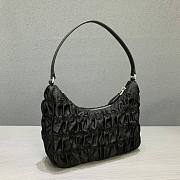 Prada Nylon Hobo Black Bag- 22.5x15.5x6cm - 3