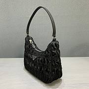 Prada Nylon Hobo Black Bag- 22.5x15.5x6cm - 4