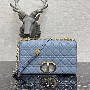 Christian Dior Caro Shoulder Large Blue Bag - M9243UWHC - 28×17×9cm - 1