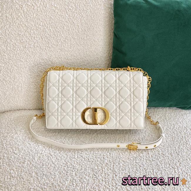 Christian Dior Caro Shoulder White Large Bag - M9243UWHC - 28×17×9cm - 1