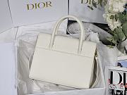 Dior Medium St Honoré Tote White Grained Calfskin - M9321UMBA - 25x19x12cm - 5