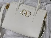 Dior Medium St Honoré Tote White Grained Calfskin - M9321UMBA - 25x19x12cm - 6