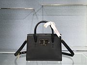 Dior Medium St Honoré Tote Black Grained Calfskin - M9321UMBA - 25x19x12cm - 1