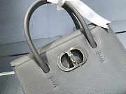 Dior Medium St Honoré Tote Grey Grained Calfskin - M9321UMBA - 25x19x12cm - 6